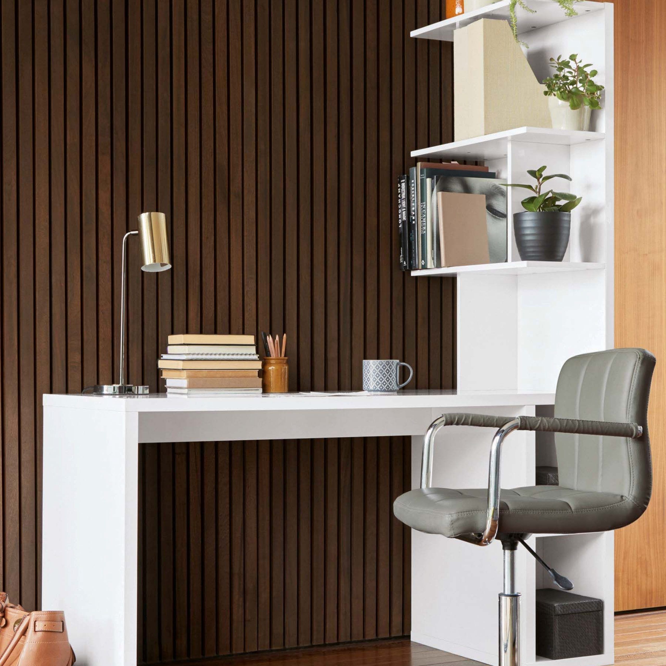 White Gloss S Desk | Desk In Living Room, Furniture, Living Room Furniture Pertaining To Glossy White And Chrome Modern Desks (Photo 1 of 15)