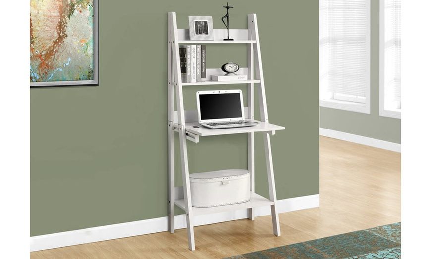 White Ladder Style 61" Computer Desk | Groupon Within White Ladder Desks (View 6 of 15)