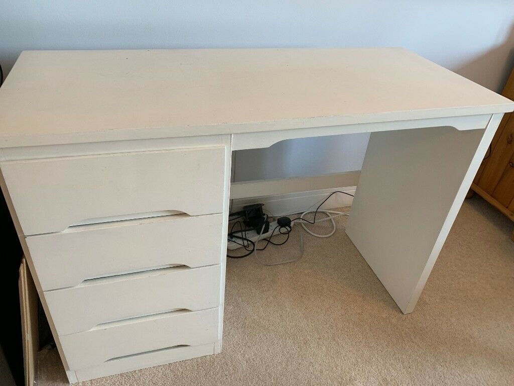 White Painted Wooden Writing Desk | In Redland, Bristol | Gumtree Inside Aged White Finish Wood Writing Desks (View 13 of 15)