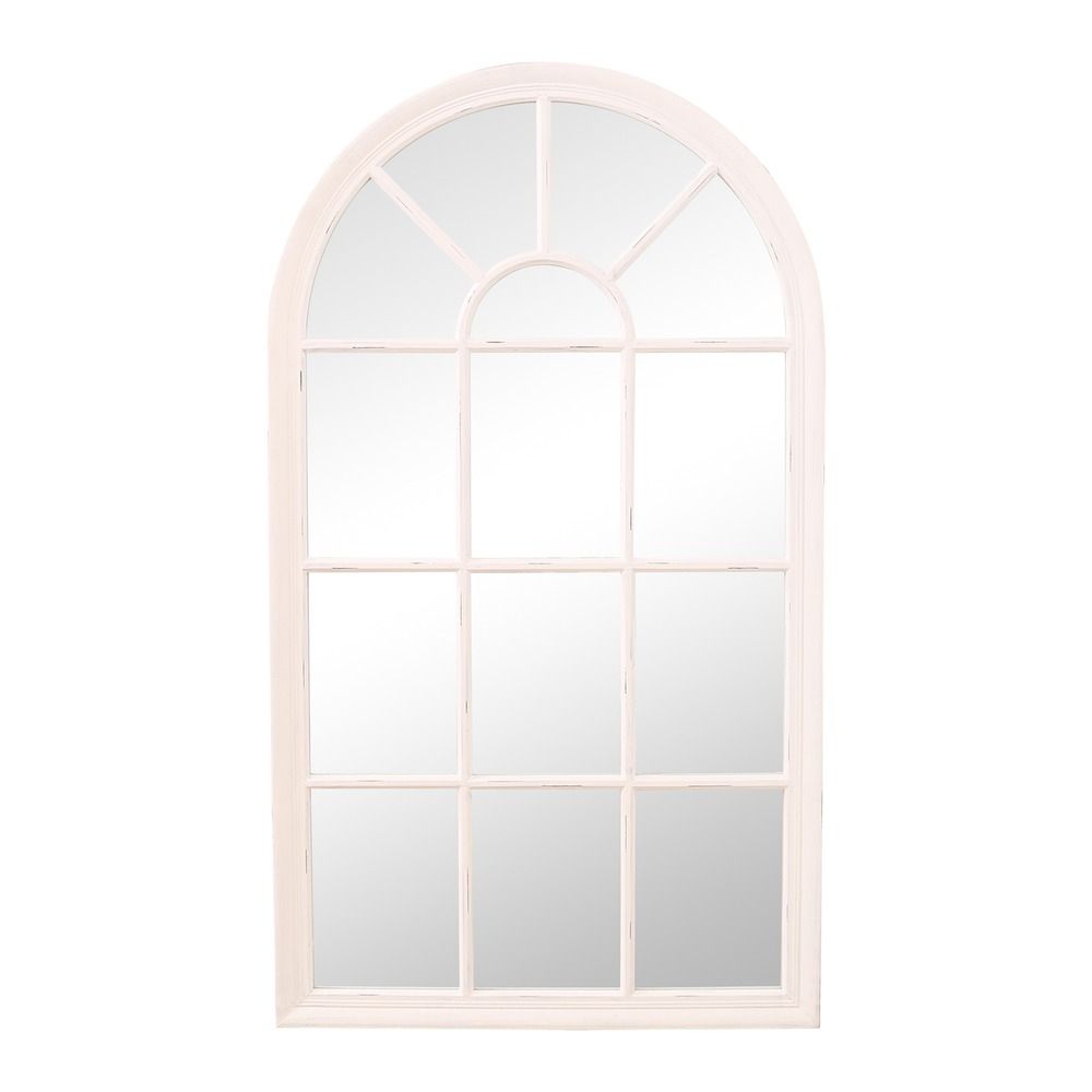 White Wooden Mirror: Chloe Window Mirror|select Mirrors With Regard To Window Cream Wood Wall Mirrors (View 11 of 15)