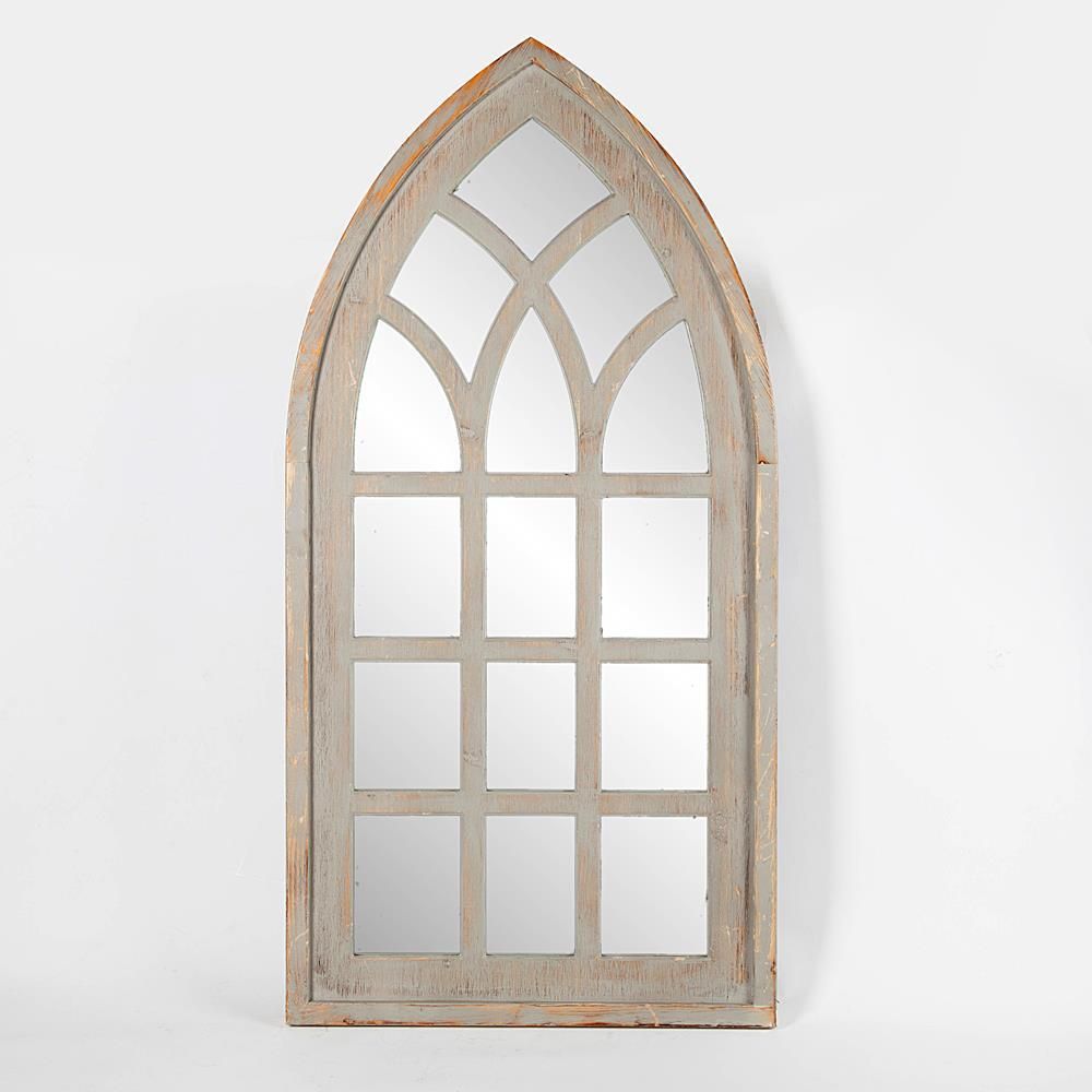 Winsome House Cathedral Window Decorative Wall Mirror Wha303 – The Home With Window Cream Wood Wall Mirrors (View 5 of 15)