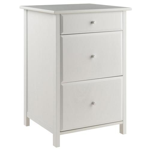Winsome Wood Delta White 3 Drawer File Cabinet At Lowes For Matte White 3 Drawer Wood Desks (View 10 of 15)