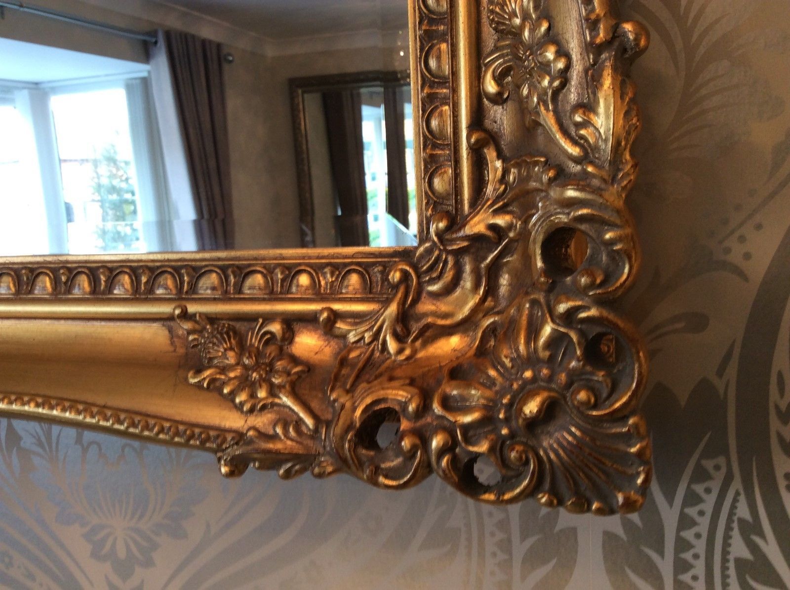 X Large Antique Gold Ornate Decorative Mirror – Choice Of Size & Colour With Gold Decorative Wall Mirrors (View 2 of 15)