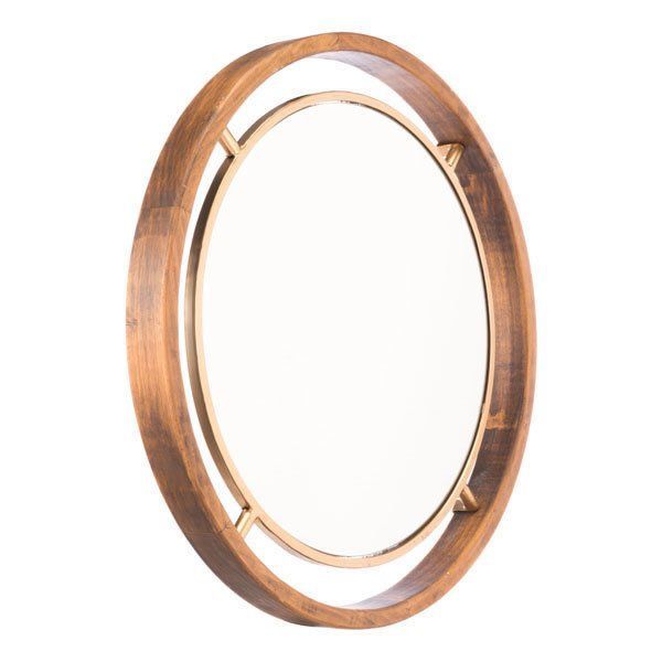 Yowell Round Accent Mirror | Round Gold Mirror, Gold Mirror Wall, Mirror In Golden Voyage Round Wall Mirrors (Photo 12 of 15)