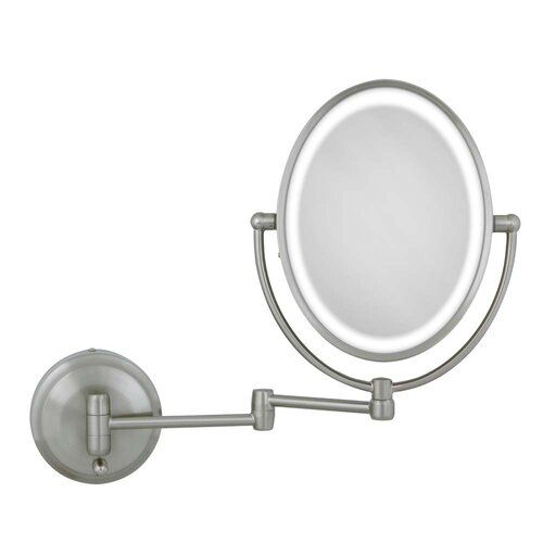 Zadro Cordless Dual Led Lighted Oval Wall Mount Mirror With 1x And 10x Inside Back Lit Oval Led Wall Mirrors (Photo 12 of 15)