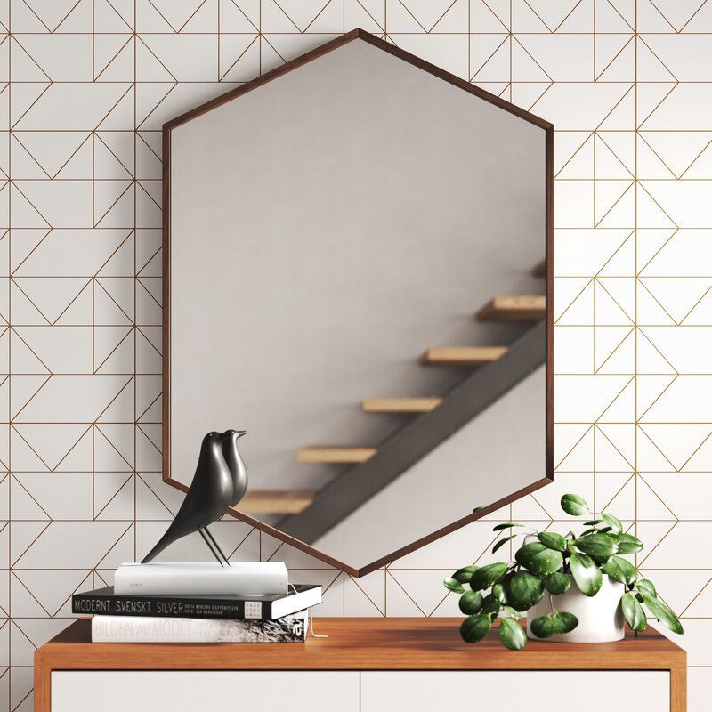 Zaliki Mid Century Hexagon Beveled Accent Mirror & Reviews | Allmodern Within Knott Modern & Contemporary Accent Mirrors (Photo 1 of 15)