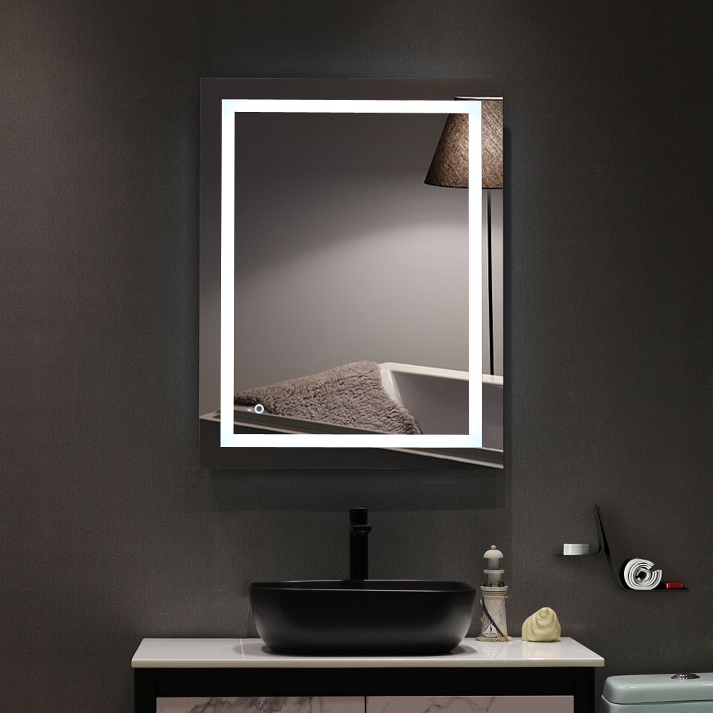 Zimtown Light Strip Touch Led Bathroom Mirror Anti Fog 36x28 In Regarding Back Lit Oval Led Wall Mirrors (Photo 10 of 15)