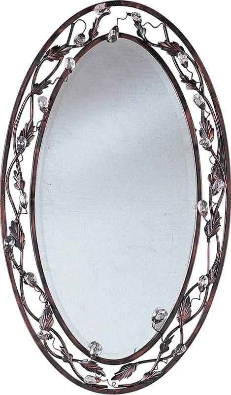 0 004596>34x20"" Elegante Mirror Oil Rubbed Bronze | Bronze Accessories Throughout Oil Rubbed Bronze Finish Oval Wall Mirrors (Photo 10 of 15)