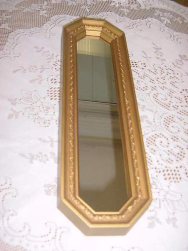2373 Syroco Gold Rectangle Mirror Dated 1978 Usa Homco Home Interior In Antique Gold Cut Edge Wall Mirrors (View 10 of 15)