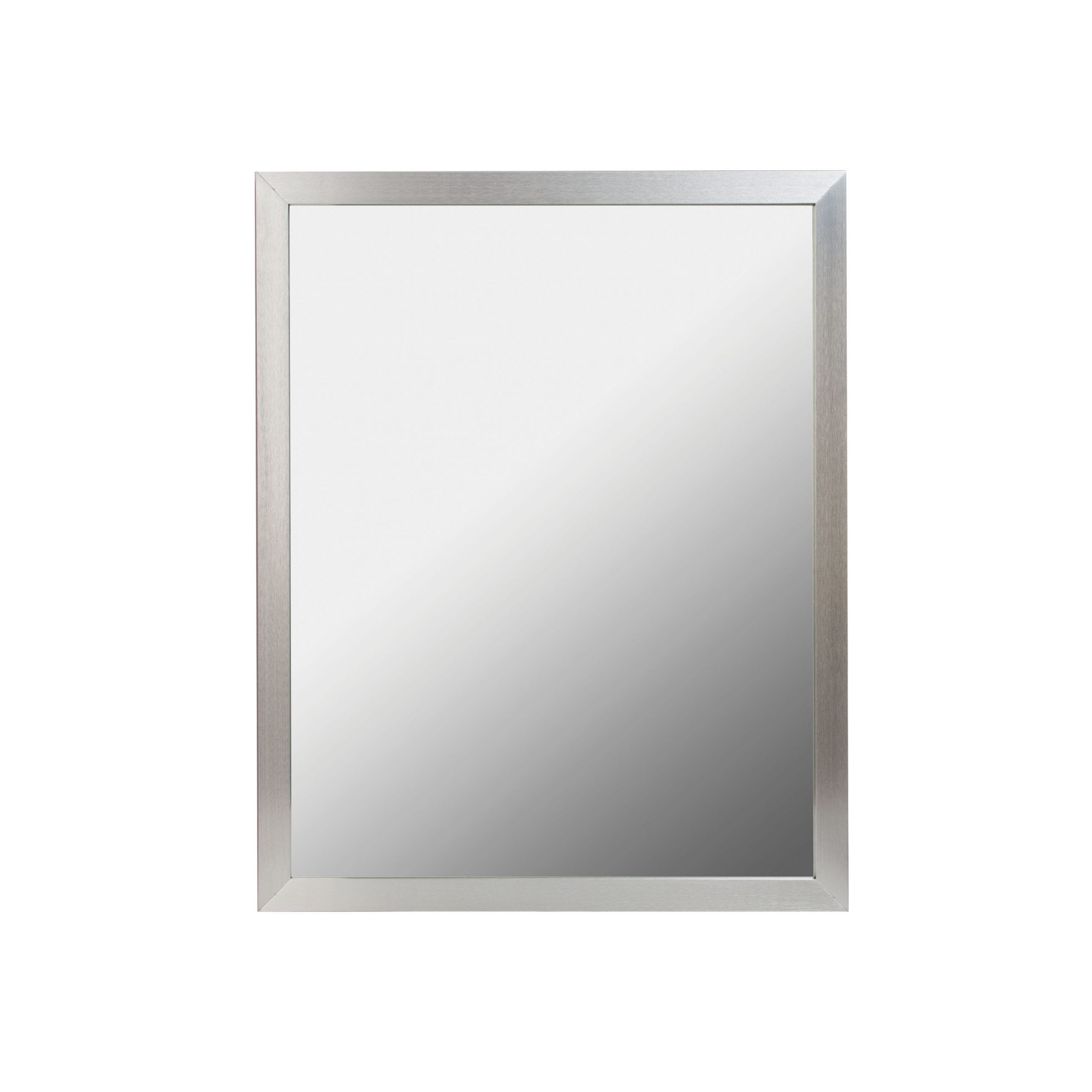 24x30 Aluminum Framed Mirror In Brushed Nickel – Foremost Bath Regarding Brushed Nickel Octagon Mirrors (View 3 of 15)