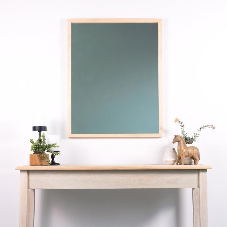 24x30 Natural Blonde Ash Bathroom Vanity Wall Mirror Thin | Etsy | Wood In Natural Wood Grain Vanity Mirrors (View 1 of 15)