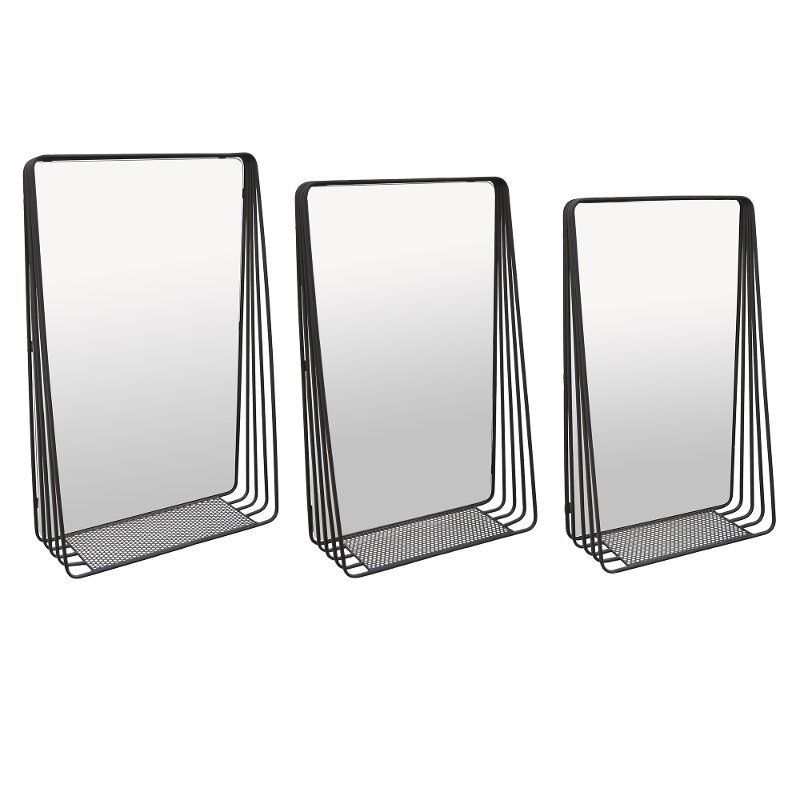 27 Inch Black Metal Wall Mirror In 2021 | Mirror Wall, Wall Mirror With Within Black Metal Wall Mirrors (View 3 of 15)