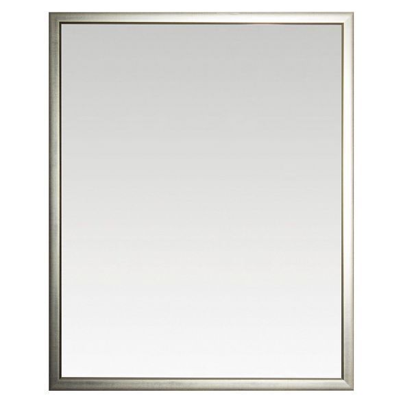 28" X 34" Reflect Silver Framed Beveled Glass Wall Mirror – Alpine Art Within Silver Beveled Wall Mirrors (View 15 of 15)