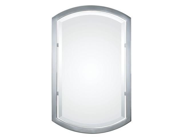 37" Jocelyn Contemporary Arched Wall Mirror With Polished Chrome Plated Regarding Polished Chrome Tilt Wall Mirrors (Photo 5 of 15)