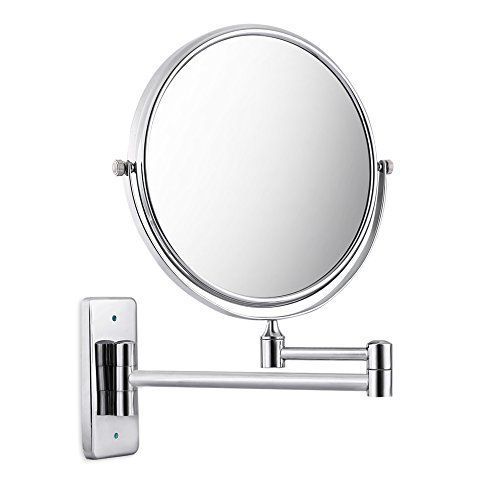 3x Magnification 8 Inch Double Sided Swivel Wall Mount Makeup Mirror With Regard To Polished Chrome Wall Mirrors (View 3 of 15)