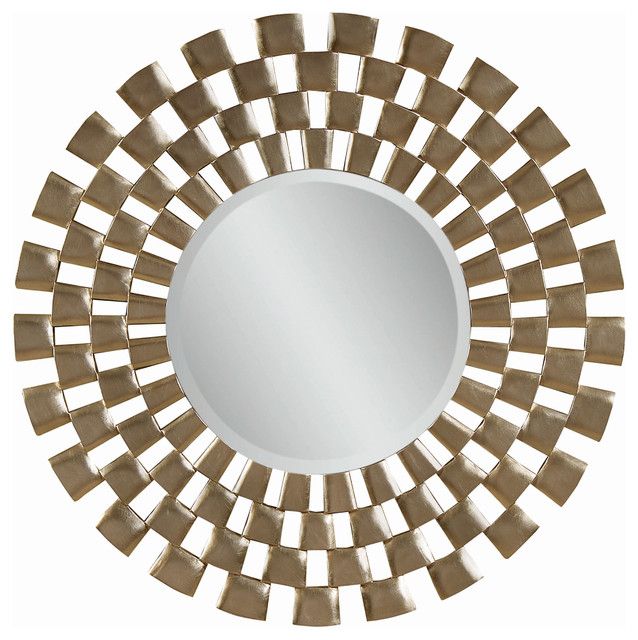 48 Inch Modern Round Wall Mirror – Contemporary – Mirrors  Carolina Pertaining To Shiny Black Round Wall Mirrors (View 13 of 15)