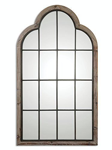 80 Grand Oversized Arch Panel Mirror With Wrought Iron And Reclaimed Regarding Arch Oversized Wall Mirrors (Photo 13 of 15)