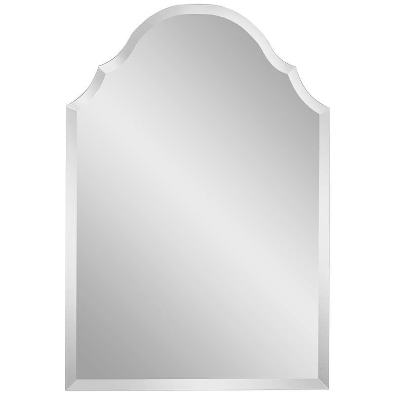 Adonia 24" X 36" Crown Frameless Beveled Wall Mirror – #p1622 | Lamps Regarding Crown Arch Frameless Beveled Wall Mirrors (View 1 of 15)