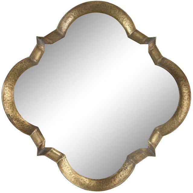 Aged Silver Quatrefoil Mirror | Silver Wall Mirror, Stylish Chandelier In Antiqued Silver Quatrefoil Wall Mirrors (Photo 5 of 15)