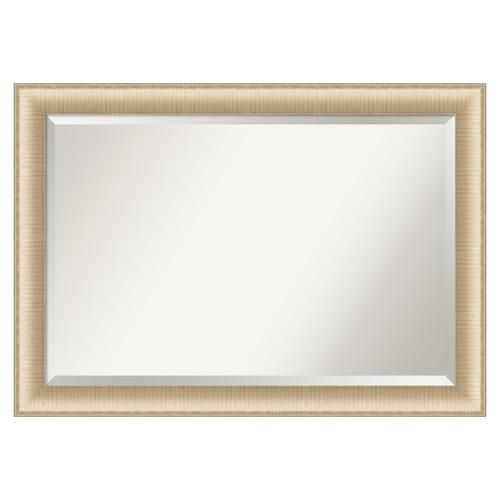 Amanti Art Elegant Brushed Honey Frame Collection 40.75 In Brushed Gold Throughout Brushed Gold Rectangular Framed Wall Mirrors (Photo 13 of 15)