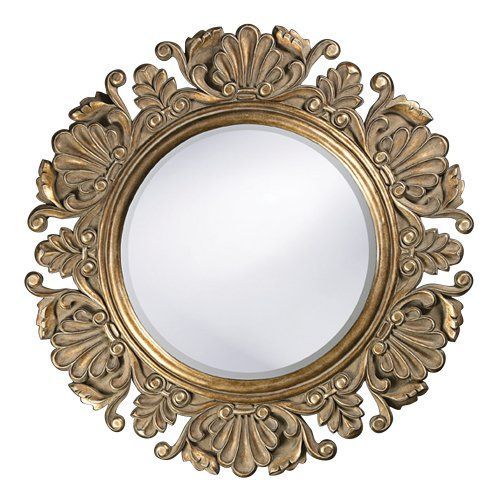 Amazon – Howard Elliott 51177 Anita Round Mirror, 44 Inch, Antique Inside Antique Silver Round Wall Mirrors (View 7 of 15)
