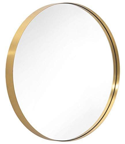 Andy Star 30'' Gold Round Mirror For Bathroom, Circle Wall Mirror Inside Round Metal Luxe Gold Wall Mirrors (View 14 of 15)