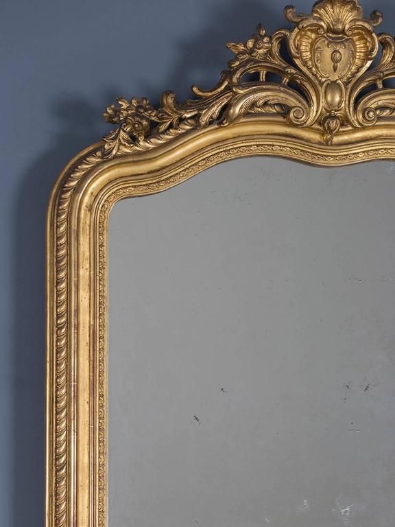 Antique French Gold Leaf Regency Mirror, Circa 1880 For Sale At 1stdibs With Antiqued Gold Leaf Wall Mirrors (Photo 6 of 15)