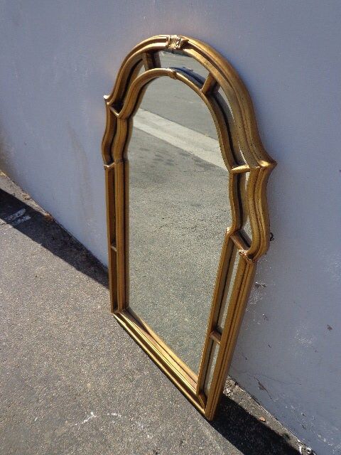 Antique Gold Mirror Vanity Wall Decor Bathroom Bedroom Hollywood With Regard To Gold Bamboo Vanity Wall Mirrors (View 7 of 15)