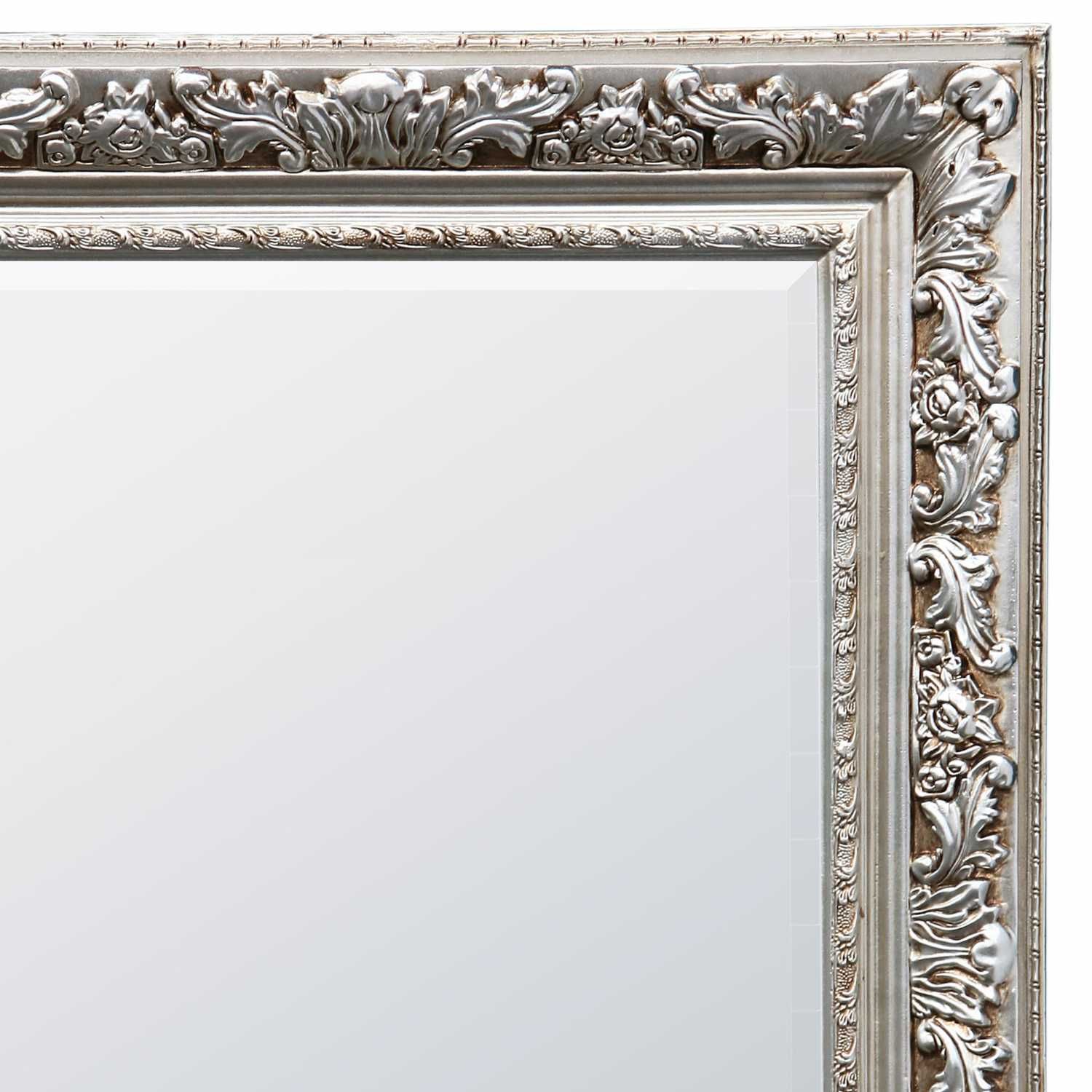Antique Silver Decorative Leaf Design Framed Bevelled Wall Mirror With Butterfly Gold Leaf Wall Mirrors (View 12 of 15)