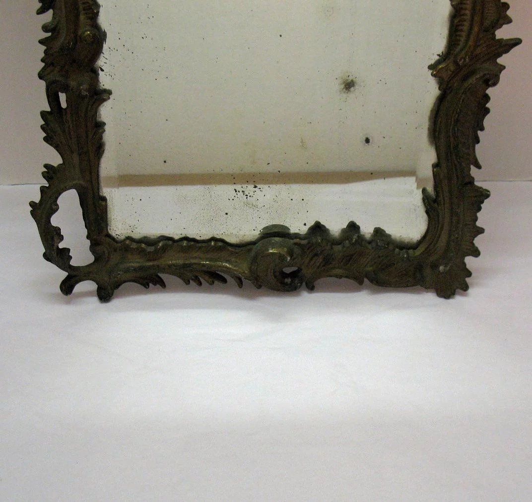 Antique Victorian Cast Iron Frame Beveled Wall Mirrornational With Regard To Iron Frame Handcrafted Wall Mirrors (View 10 of 15)