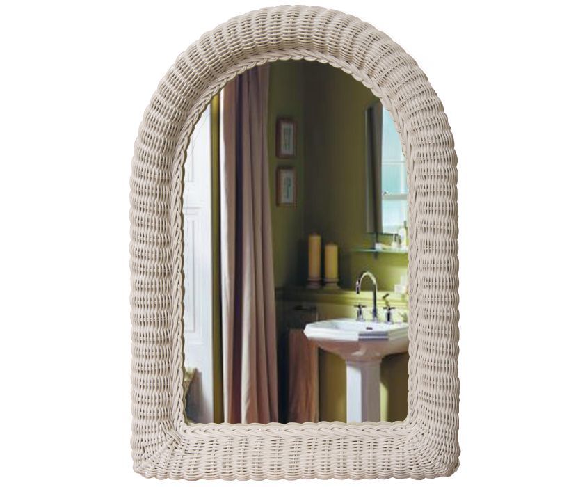 Arch Top Rattan Wicker Wall Mirror With Regard To Bronze Arch Top Wall Mirrors (View 10 of 15)