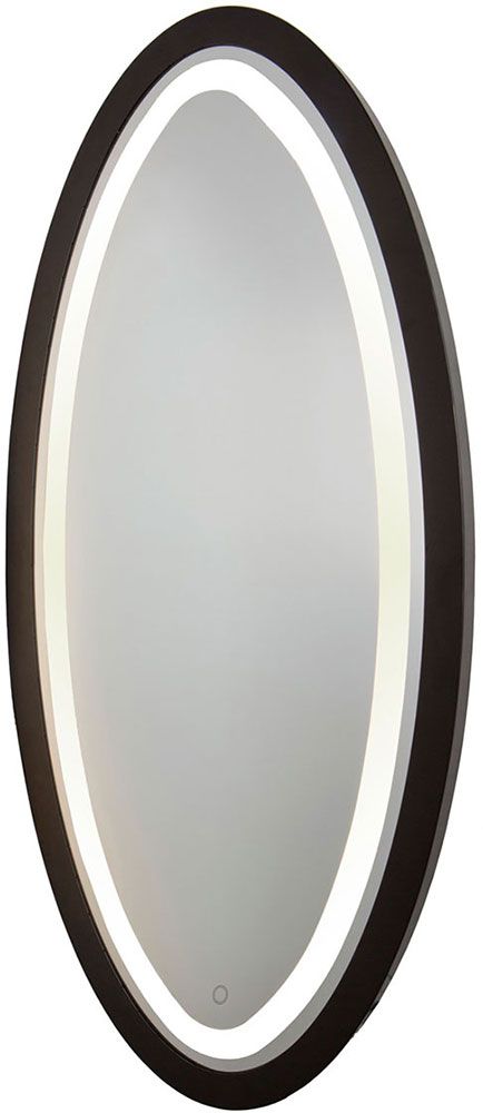 Artcraft Sc13110 Valet Contemporary Matte Black Led Bathroom Mirror For Matte Black Octagonal Wall Mirrors (View 9 of 15)