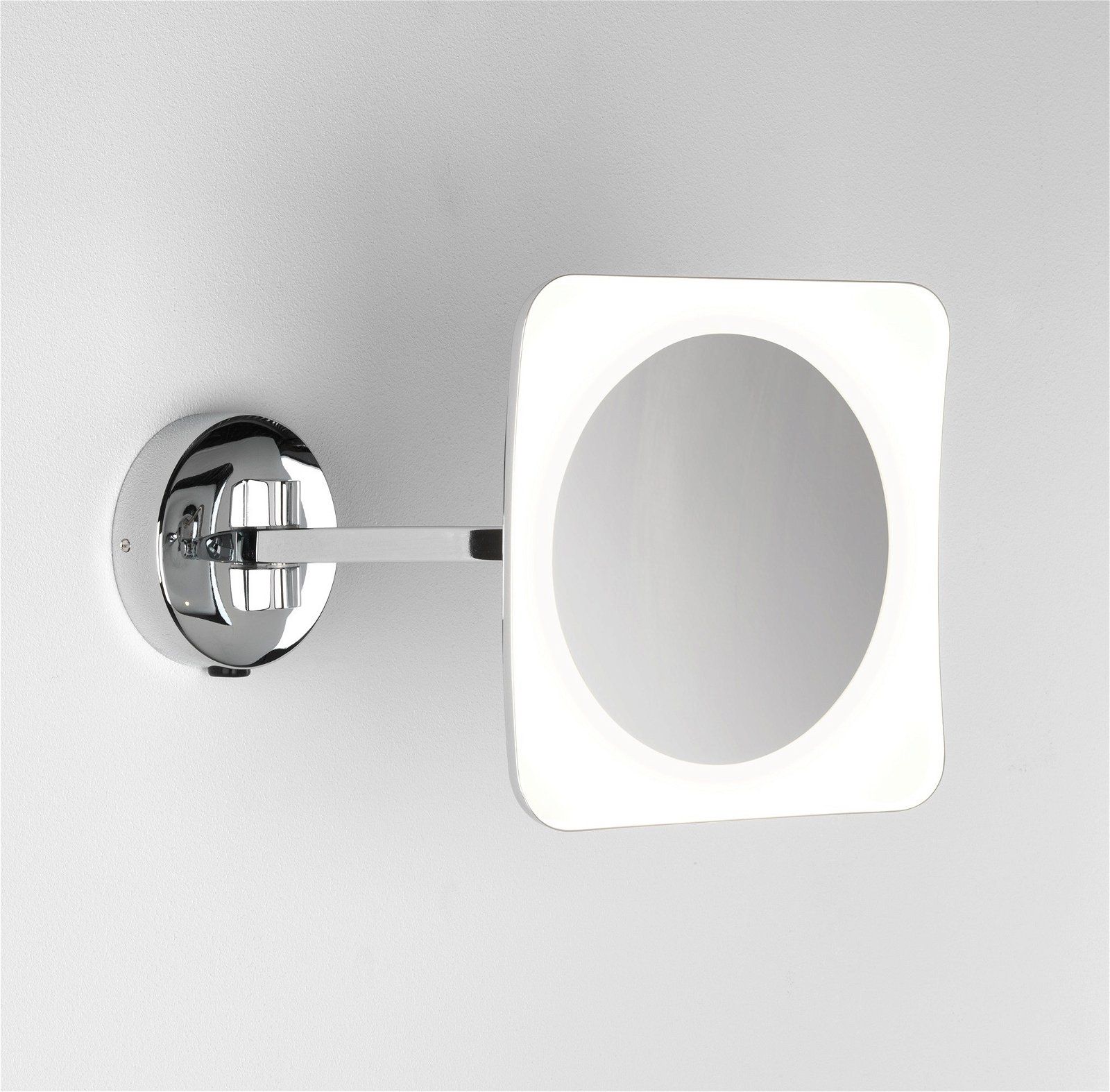 Astro Lighting – Mascali Square Led 1373003 (7968) – Ip44 Polished Throughout Polished Chrome Tilt Wall Mirrors (View 10 of 15)