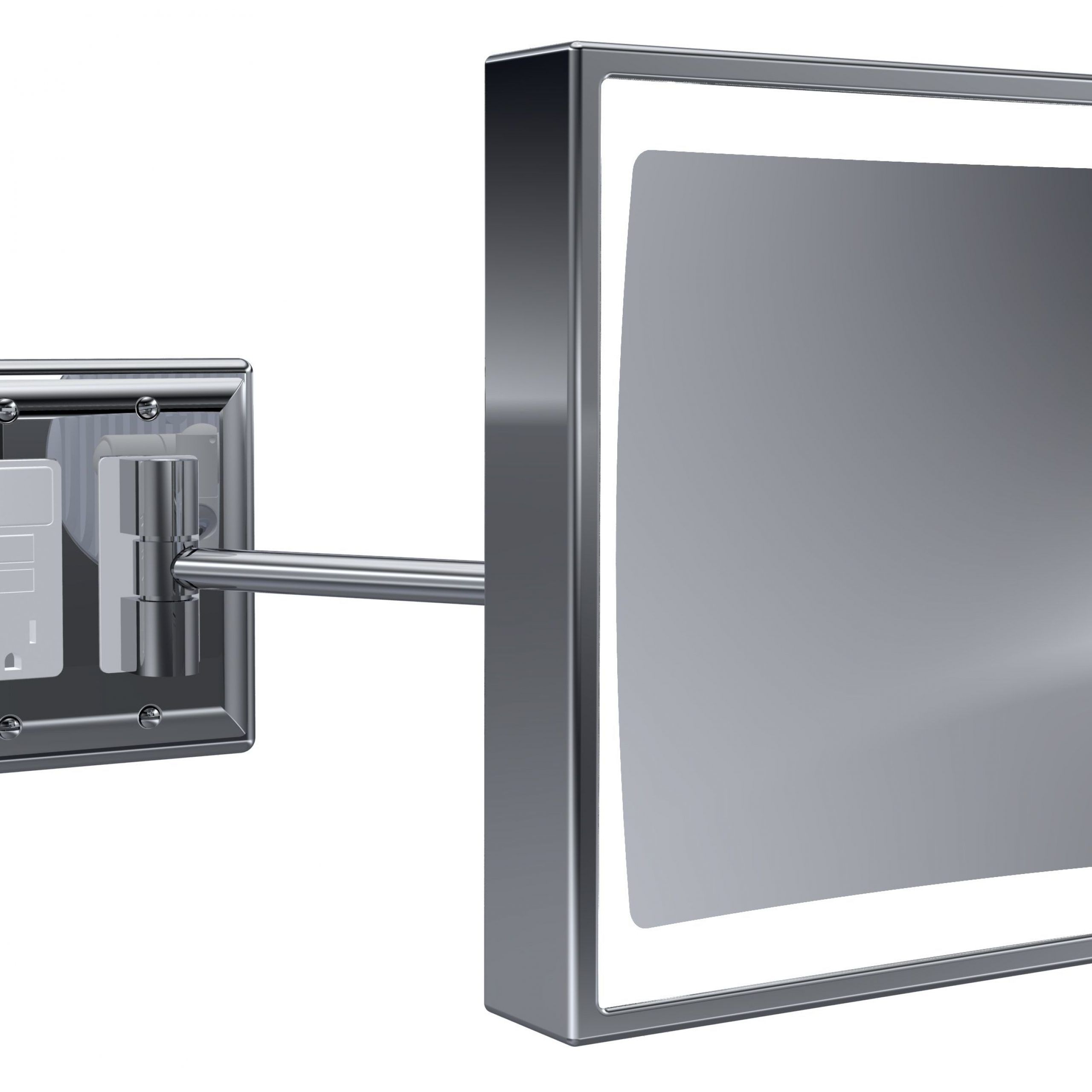 Baci Senior Wall Mirror | Mirror Wall, Polished Chrome, Gfci Throughout Polished Chrome Wall Mirrors (View 2 of 15)