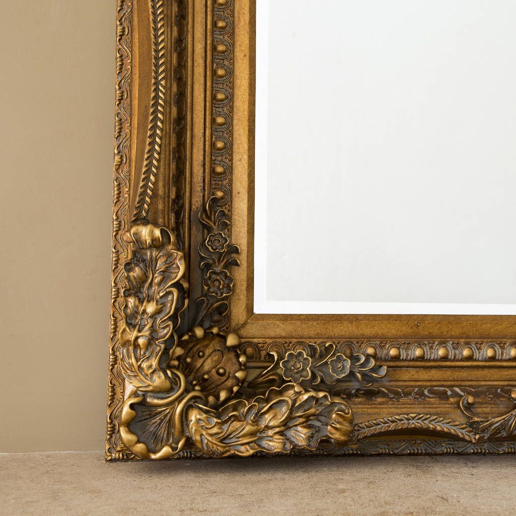 Balfour Grand Ornate Framed Silver Or Gold Mirrordecorative Mirrors Regarding Gold Metal Framed Wall Mirrors (Photo 14 of 15)