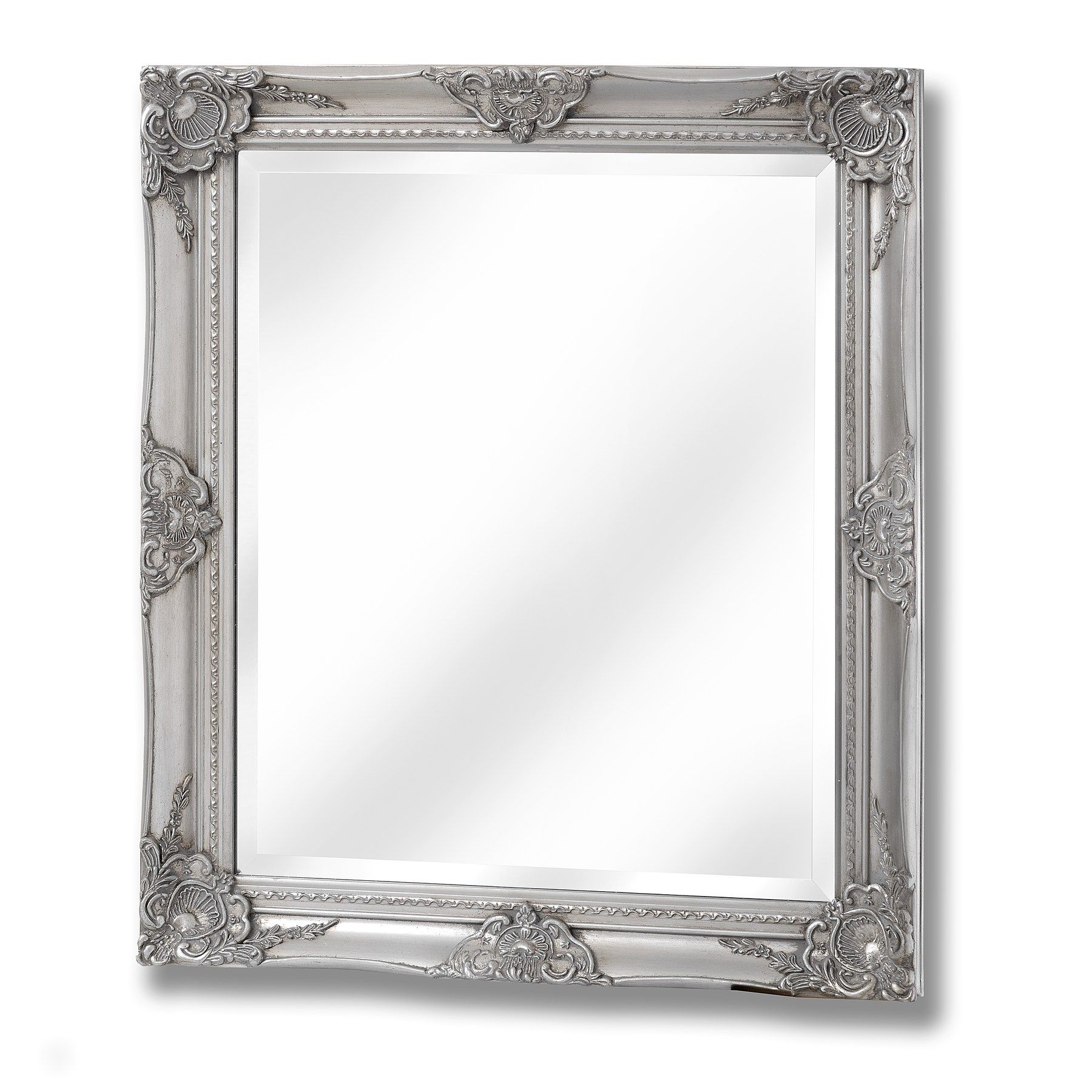 Baroque Antique Silver Mirror – Hollygrove With Antiqued Silver Quatrefoil Wall Mirrors (Photo 3 of 15)