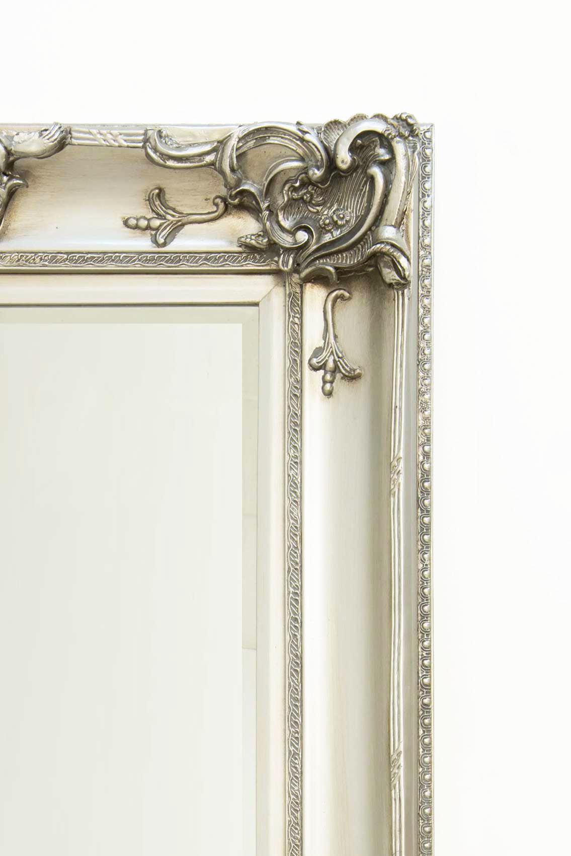 Beautiful Large Silver Decorative Ornate Wall Mirror 6ft X 3ft 183 X Regarding Silver Decorative Wall Mirrors (View 7 of 15)