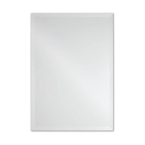 Better Bevel 20 In Clear Rectangular Frameless Bathroom Mirror In The For Double Crown Frameless Beveled Wall Mirrors (View 14 of 15)