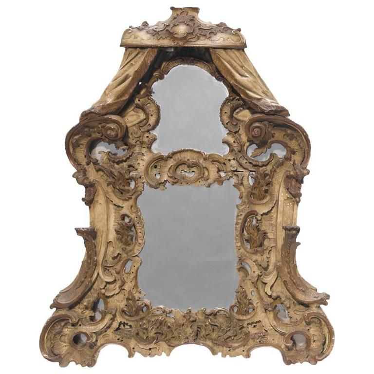 Big Antique Venetian Etched Mirror With Rich Gold Glass Details At 1stdibs Throughout Antique Gold Etched Wall Mirrors (View 6 of 15)