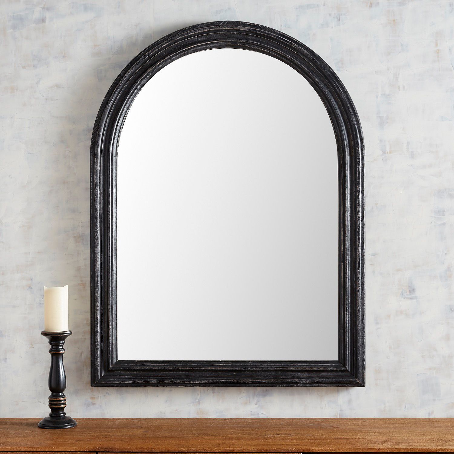 Black Arch Mirror | Pier 1 Imports | Arch Mirror, Black Arch Mirror Within Waved Arch Tall Traditional Wall Mirrors (View 14 of 15)