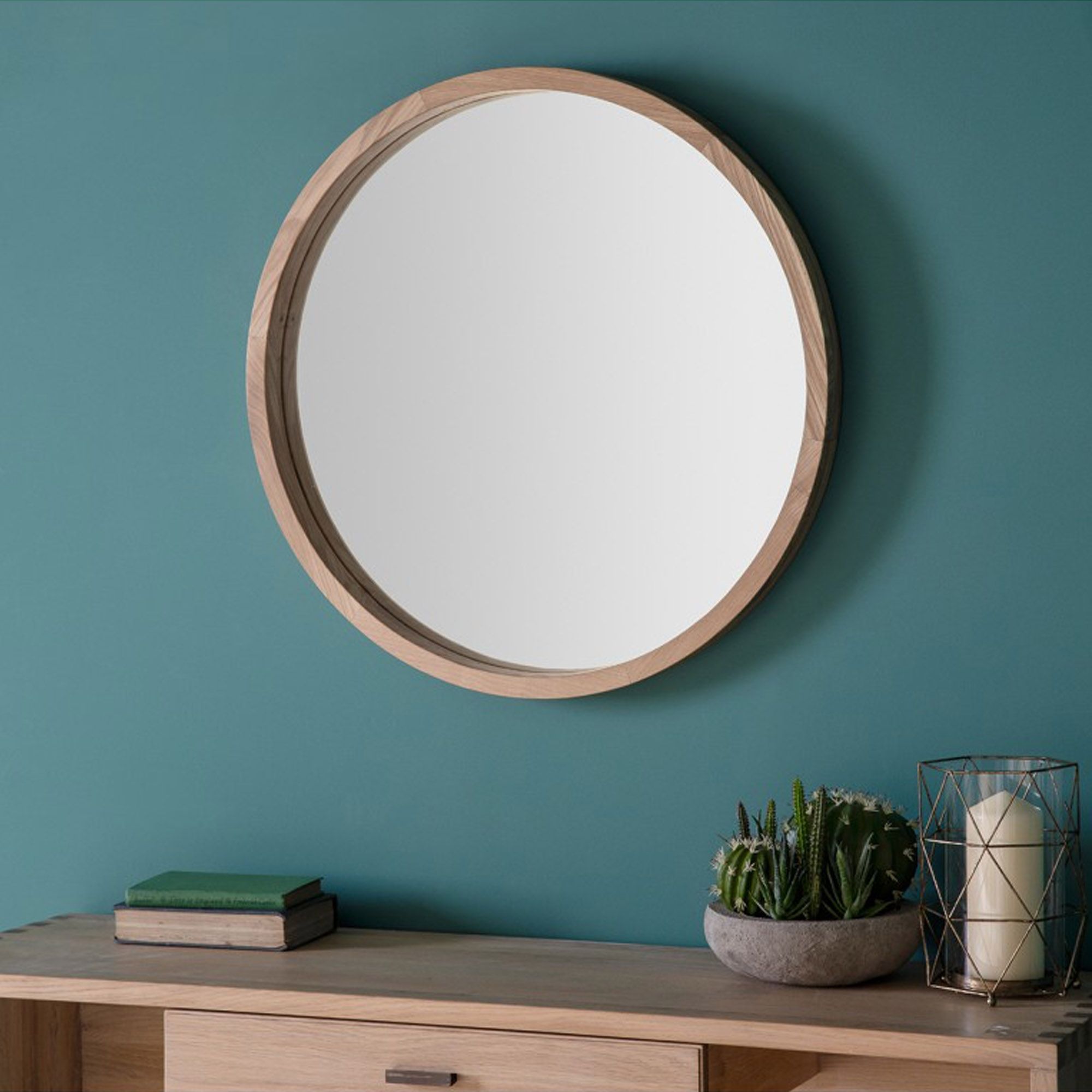 Bowman Small Round Wall Mirror | Wall Mirrors | Homesdirect365 Inside Round 4 Section Wall Mirrors (View 10 of 15)