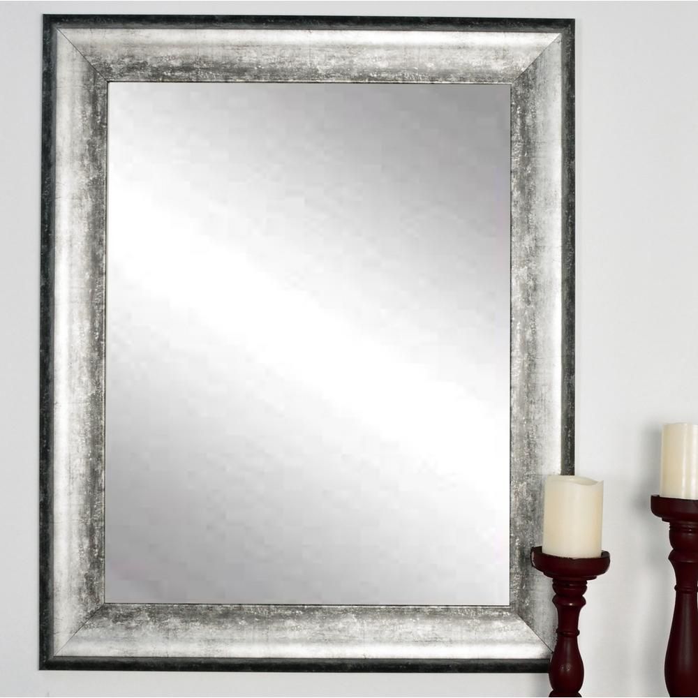 Brandtworks Kingston Silver Decorative Framed Wall Mirror Av39med – The Inside Silver Asymmetrical Wall Mirrors (View 6 of 15)