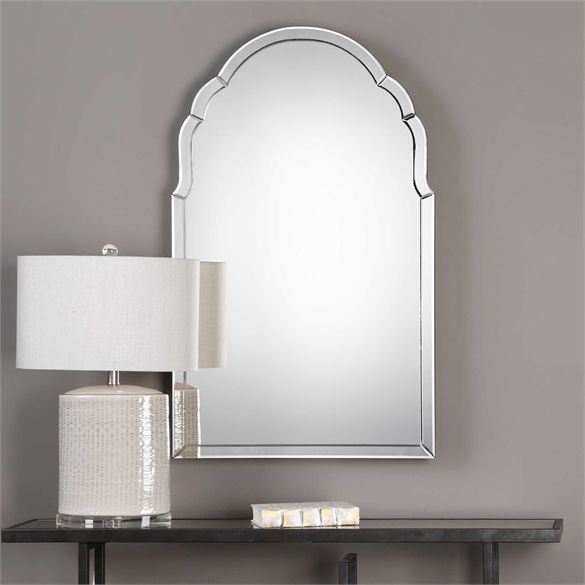 Brayden Frameless | Mirror Wall, Arched Mirror, Mirror Wall Bedroom Within Waved Arch Tall Traditional Wall Mirrors (View 12 of 15)