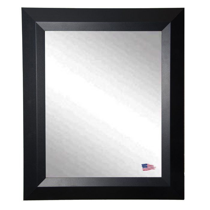 Brayden Studio Contemporary Matte Black Wall Mirror & Reviews | Wayfair Within Framed Matte Black Square Wall Mirrors (Photo 6 of 15)
