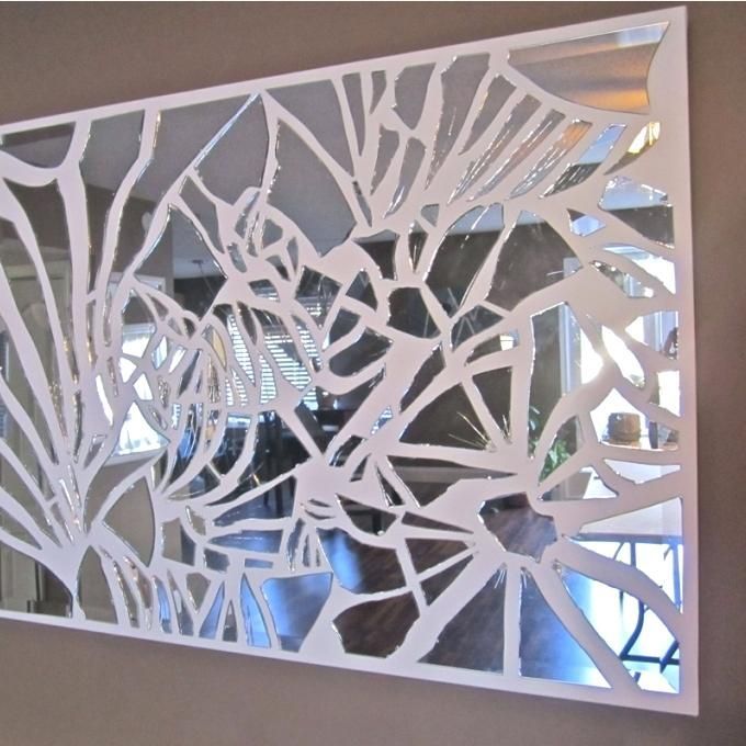 Broken Glass Wall Art 3 Hand Made Mirrormosaic Decor Ideas Diy Inside Printed Art Glass Wall Mirrors (Photo 8 of 15)