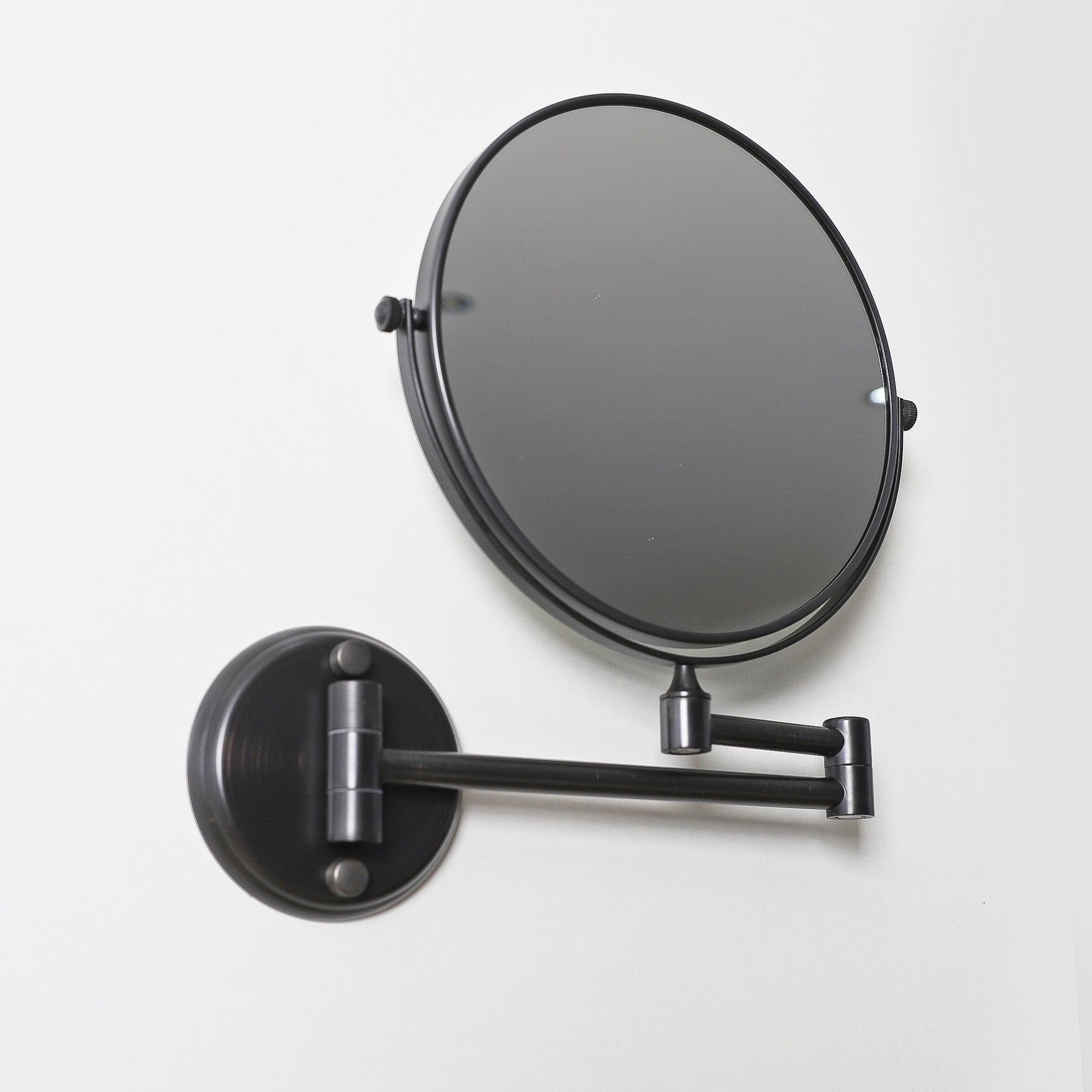 Brushed Matte Black Wall Mount Cosmetic Mirror Inside Matte Black Arch Top Mirrors (View 4 of 15)