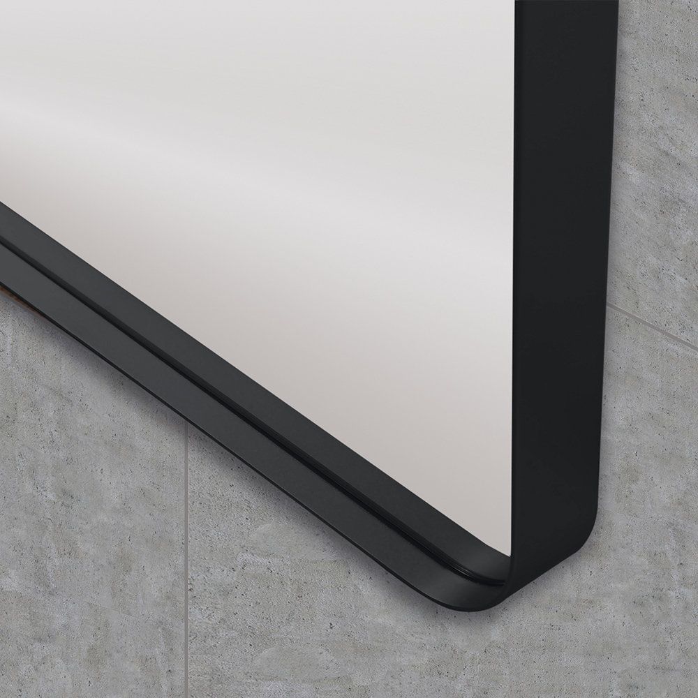 Buy Bathroom Origins Rectangular Framed Mirror With Rounded Corners Pertaining To Rounded Edge Rectangular Wall Mirrors (Photo 14 of 15)
