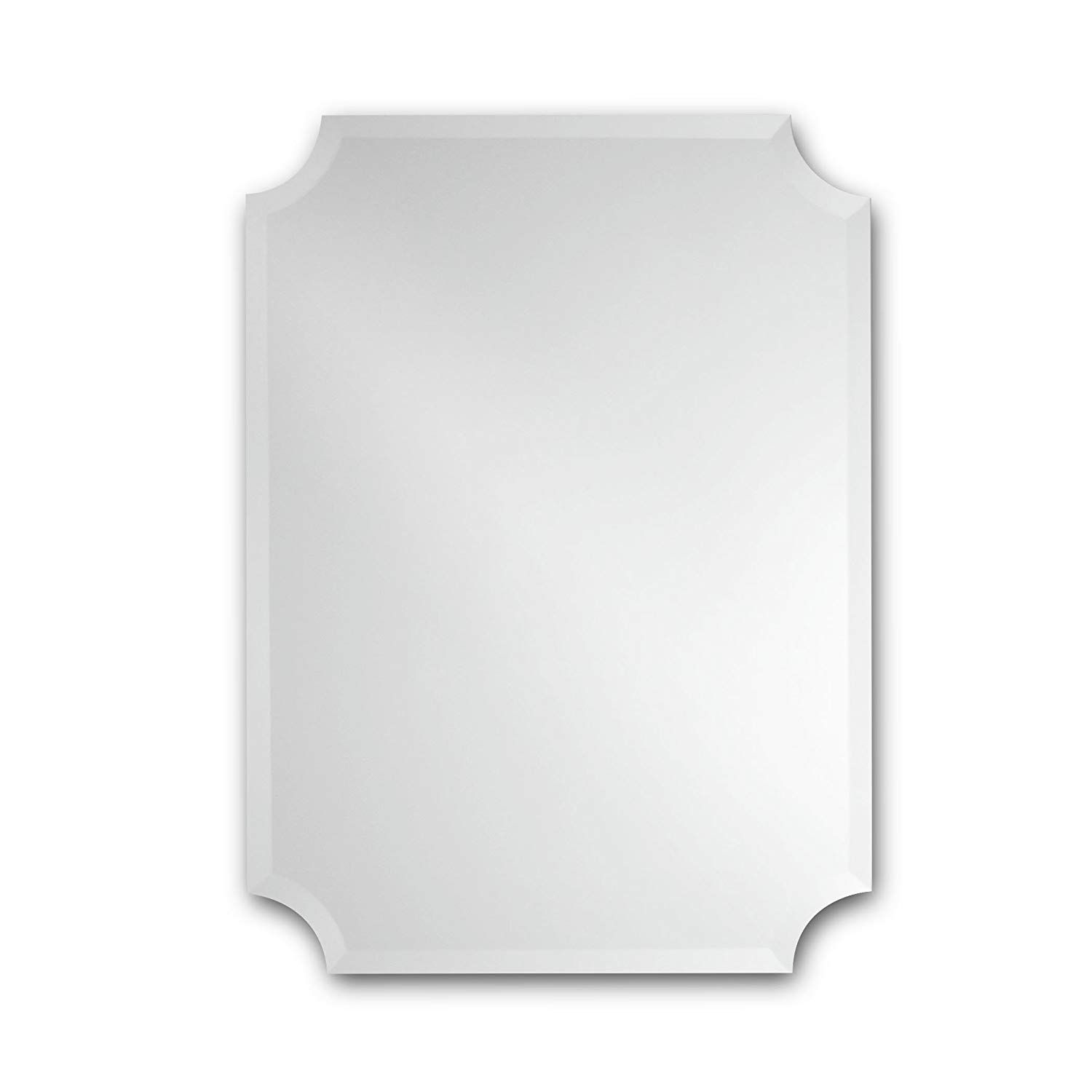 Buy The Better Bevel Round Frameless Wall Mirror | Bathroom, Vanity Throughout Rounded Edge Rectangular Wall Mirrors (Photo 2 of 15)