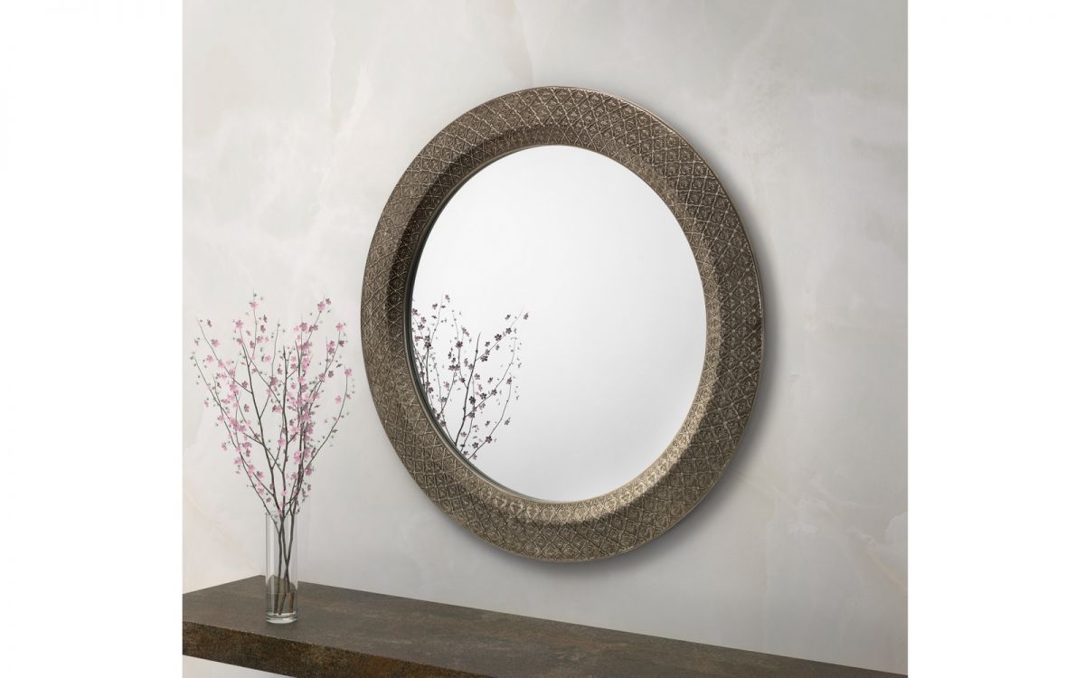 Cadence Round Wall Mirror – Large | Julian Bowen Limited In Scalloped Round Modern Oversized Wall Mirrors (Photo 5 of 15)
