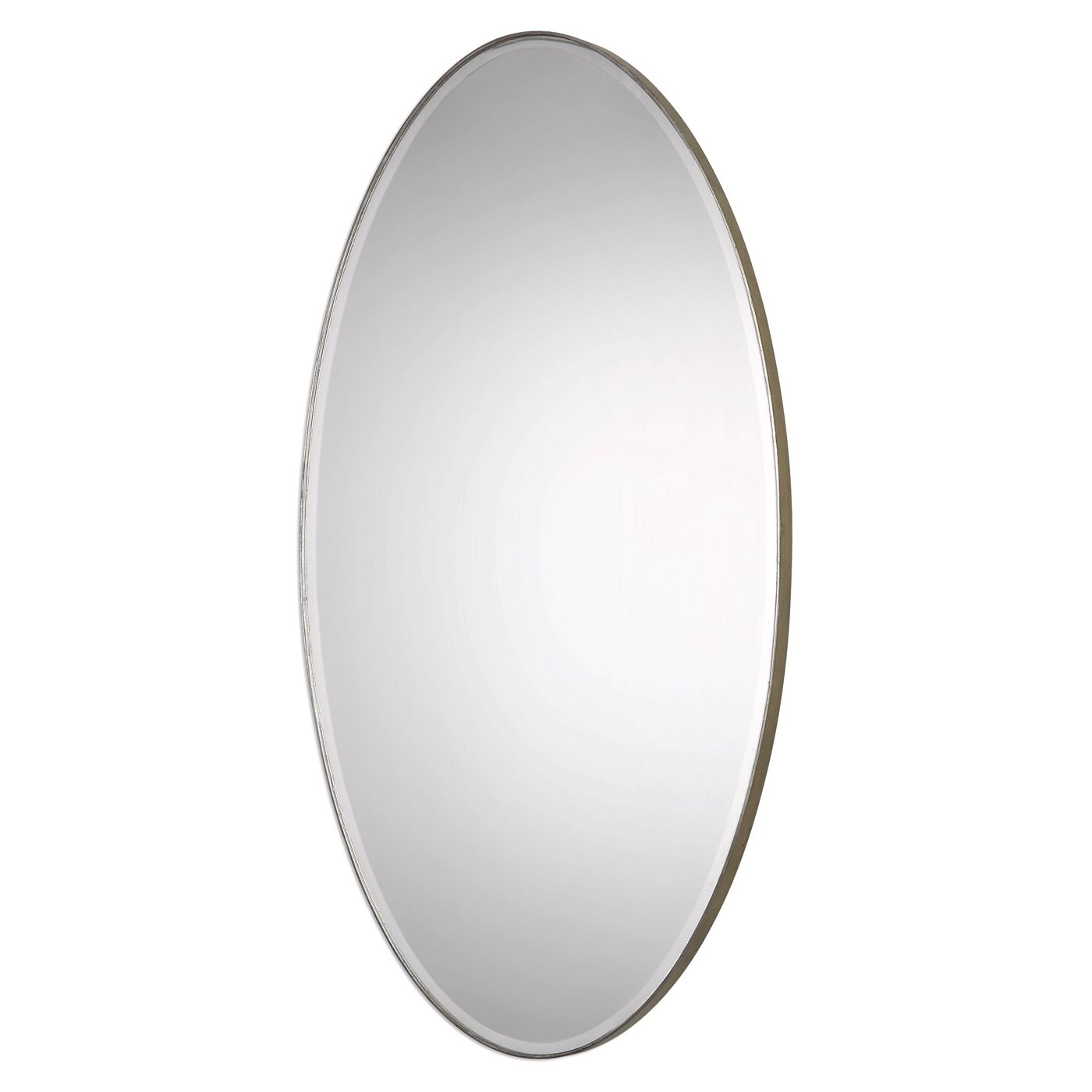 Chic Petra Large Oval Wall Mirror With Iron Frame In Silver Leaf Finish With Iron Frame Handcrafted Wall Mirrors (View 14 of 15)